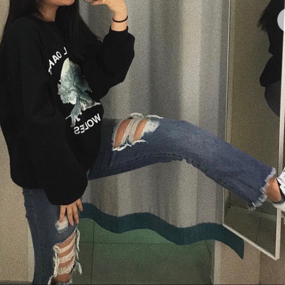 Forever 21 High-Waist Bootcut Jeans